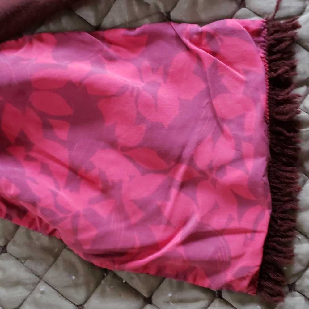 SOLD - Men's reversible silk designer scarf lined in wool - Picture 1 of 3